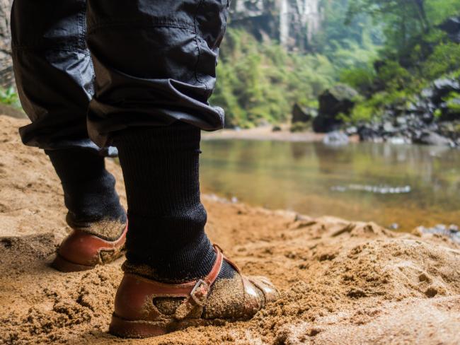 Fancy footwear not required here. Picture: Alesha Bradford.